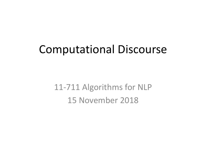 computational discourse