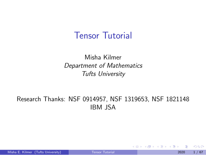 tensor tutorial