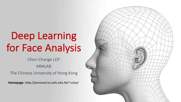 de deep learning fo for face ce analysis