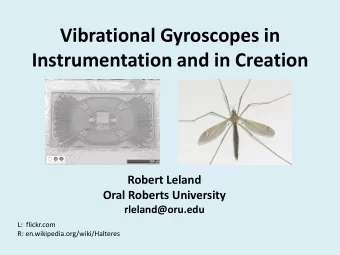 Vibrational Gyroscopes in  Instrumentation and in Creation  Robert Leland  Oral Roberts University