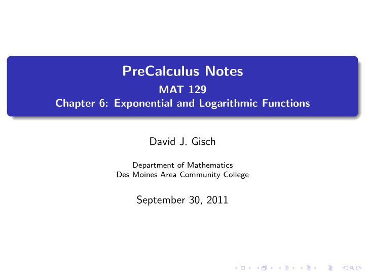 precalculus notes
