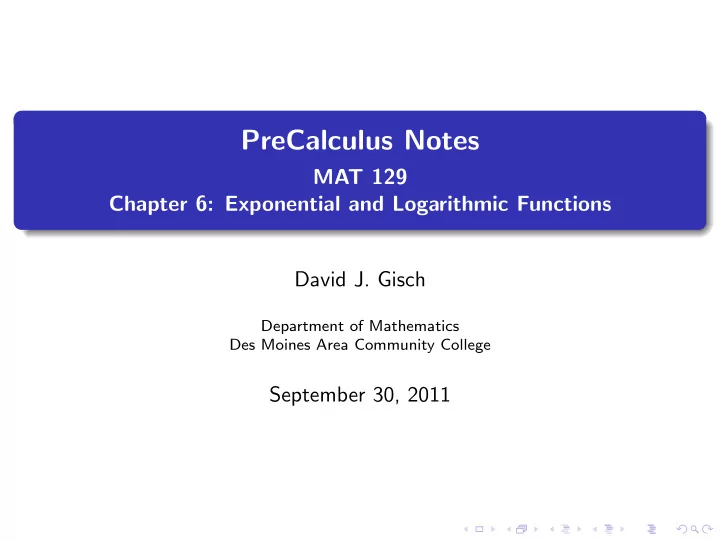precalculus notes