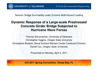 Dynamic Response of a Large-scale Prestressed  Concrete Girder Bridge Subjected to  Hurricane Wave