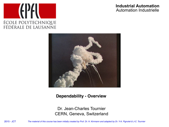 automation industrielle dependability overview dr jean