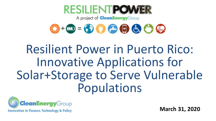 resilient power in puerto rico