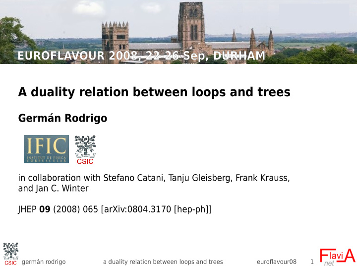 a duality relation between loops and trees