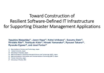 To Toward Con  Con  st struction of of  R  Res  R  esili  ilien  ili  i ent Soft  t S f  S ft  ftwa