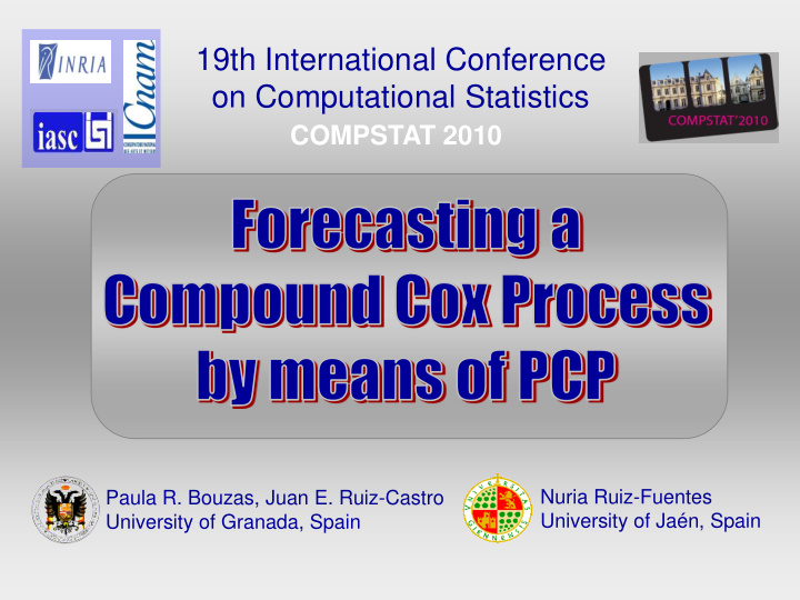 19th international conference on computational statistics