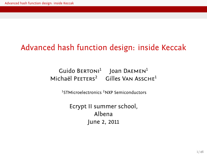 advanced hash function design inside keccak