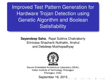 Improved Test Pattern Generation for  Hardware Trojan Detection using  Genetic Algorithm and