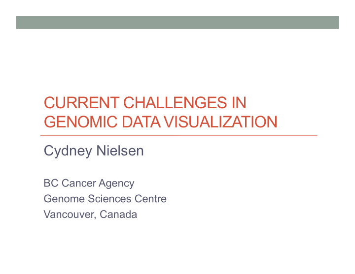 current challenges in genomic data visualization