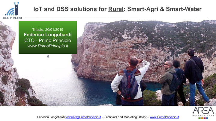 iot and dss solutions for rural smart agri smart water