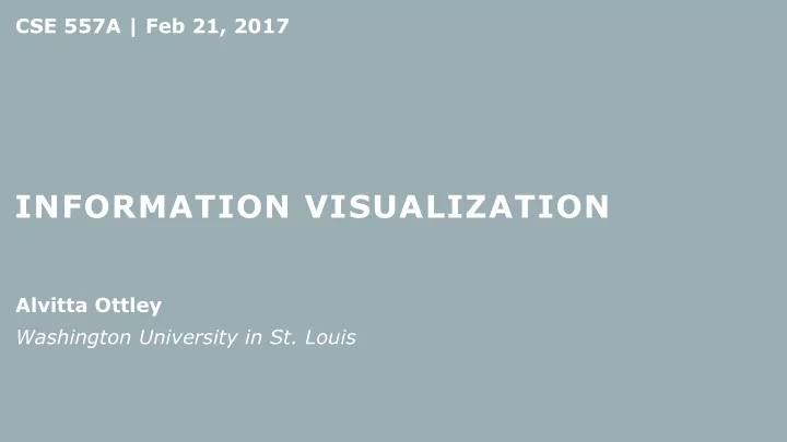 information visualization