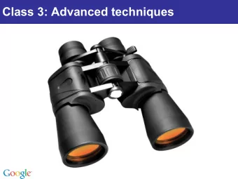 Class 3: Advanced techniques  Class Outline  3.1  Operators (define, uses) and filtering on