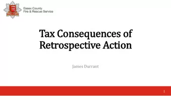 Retrospective Action  James Durrant  1  Dis  isclaimer  These slides have been produced to