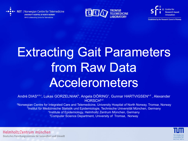 extracting gait parameters extracting gait parameters