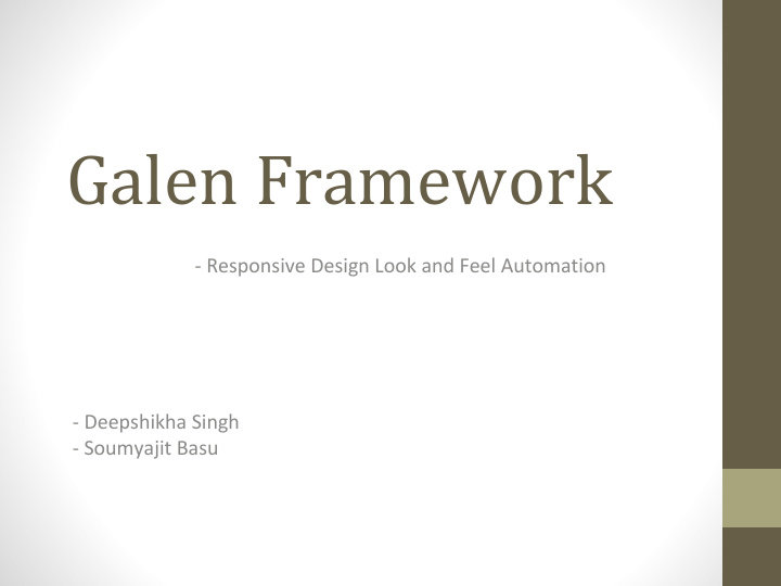 galen framework