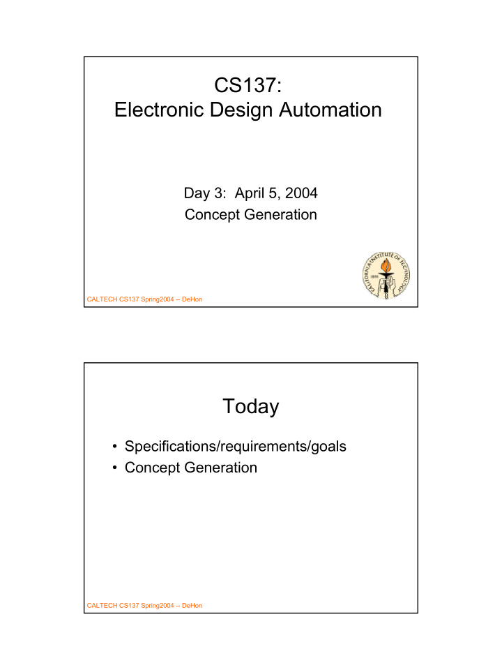 cs137 electronic design automation