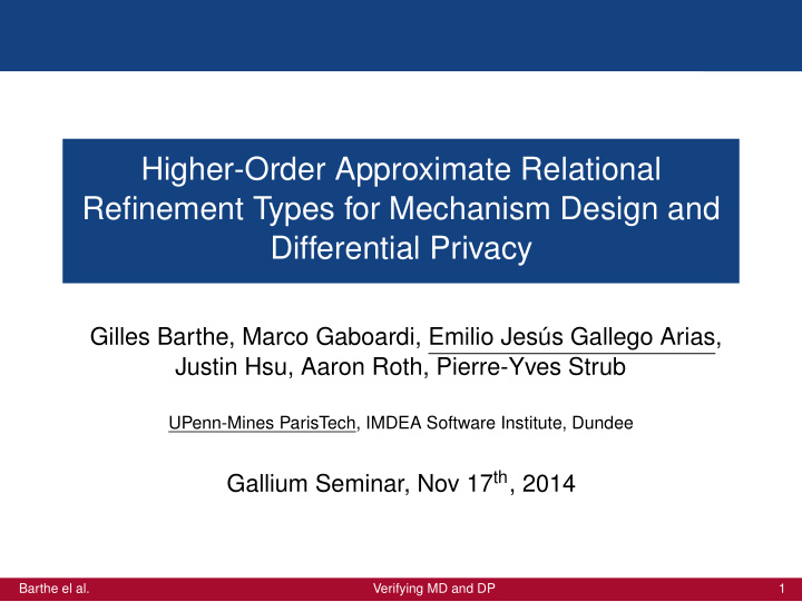 higher order approximate relational refinement types for