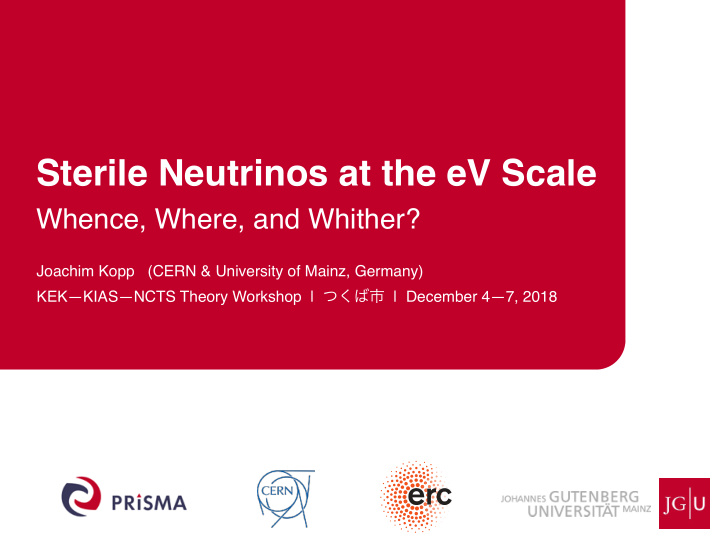 sterile neutrinos at the ev scale