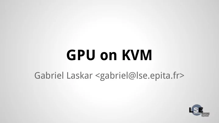gpu on kvm