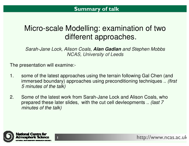 micro scale modelling examination of two different