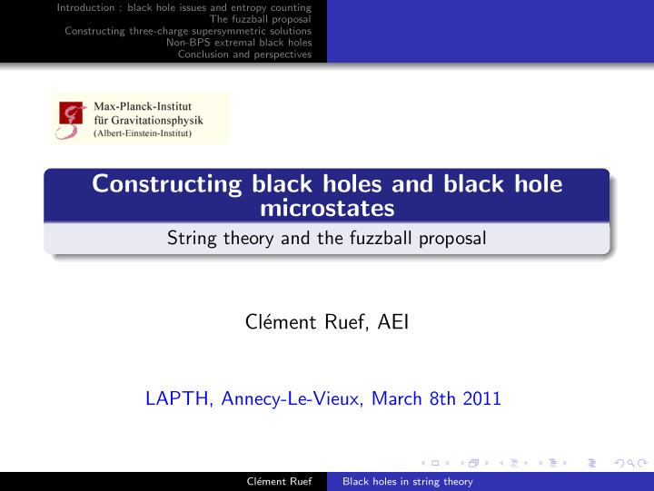 constructing black holes and black hole microstates