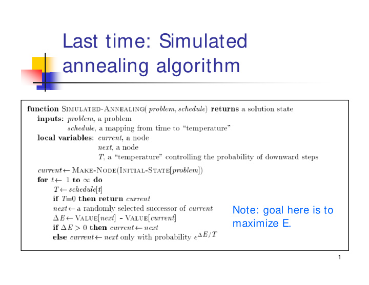 last time simulated annealing algorithm
