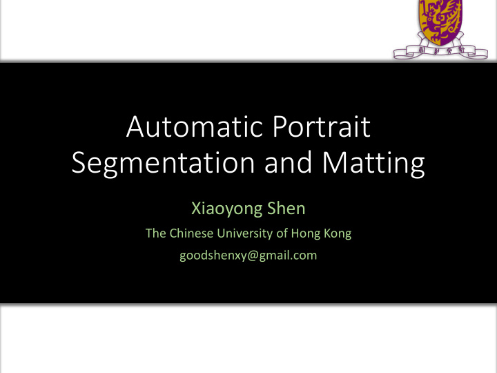 segmentation and matting