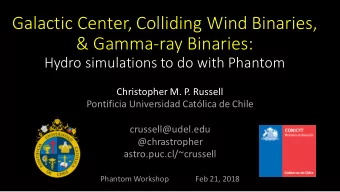 Galactic Center, Colliding Wind Binaries,  &amp; Gamma-ray Binaries:  Hydro simulations to do with