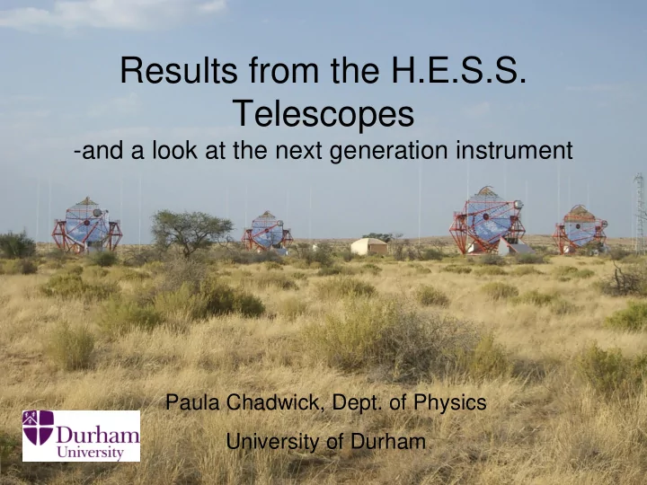 results from the h e s s