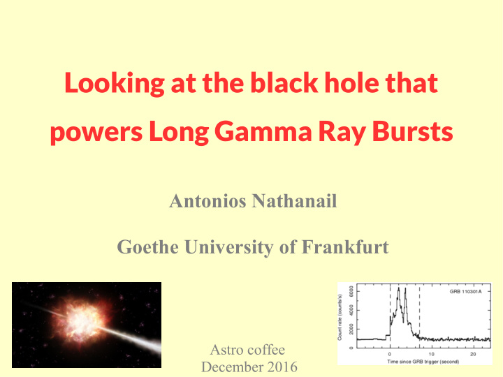 looking at the black hole that powers long gamma ray