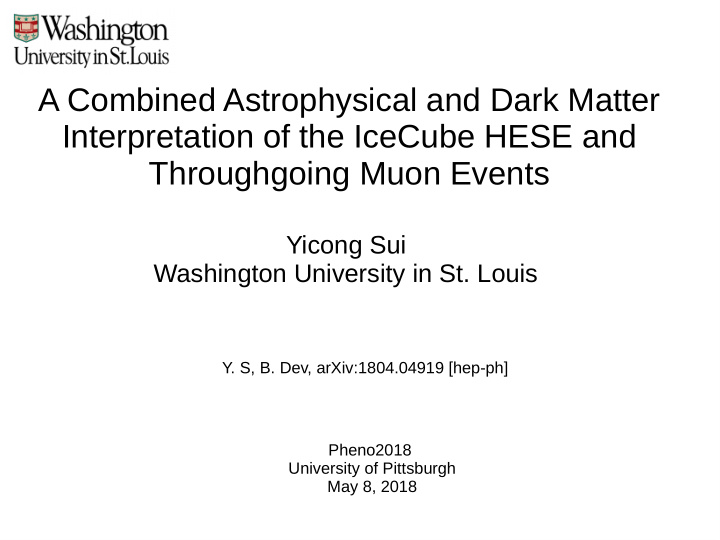 a combined astrophysical and dark matter interpretation
