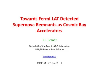 T.  J.  Brandt    On  behalf  of  the  Fermi-LAT  Collabora:on