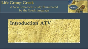 Introduction ATV  Introduction  A  T  V  Introduction  A  lphabet  T  V  Introduction  A  lphabet