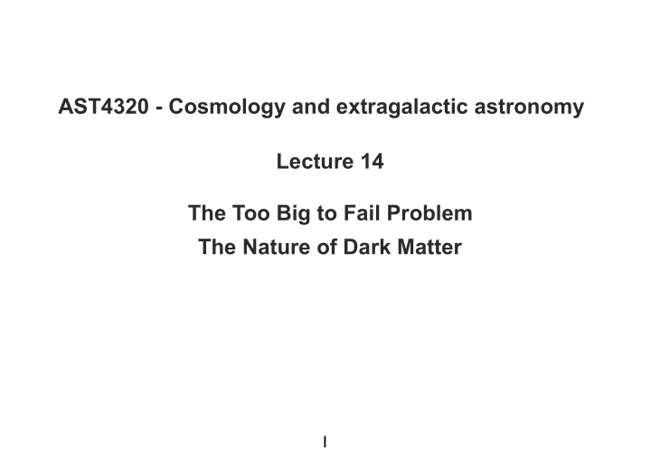 ast4320 cosmology and extragalactic astronomy
