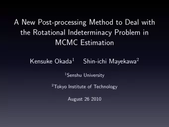 A New Post-processing Method to Deal with  the Rotational Indeterminacy Problem in  MCMC Estimation