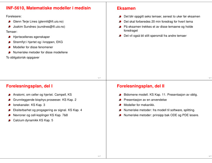 inf 5610 matematiske modeller i medisin eksamen