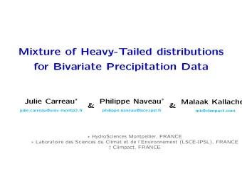 Mixture of Heavy-Tailed distributions  for Bivariate Precipitation Data