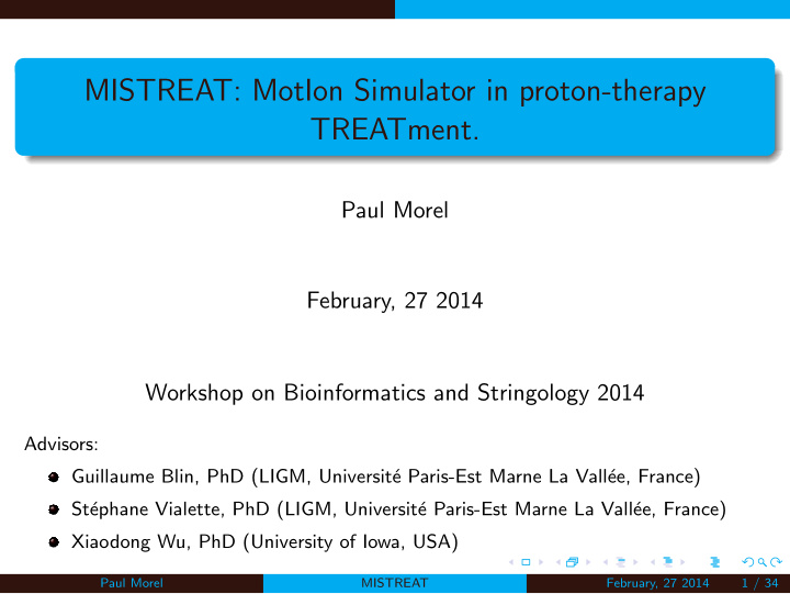 mistreat motion simulator in proton therapy treatment