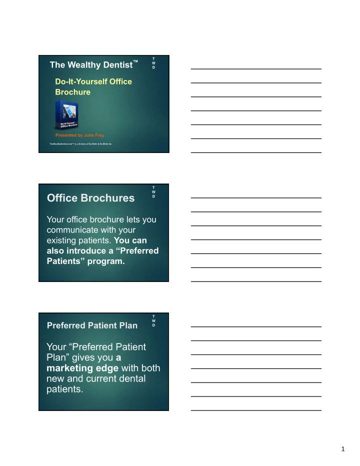 office brochures