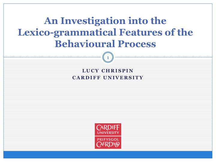 lexico grammatical features of the