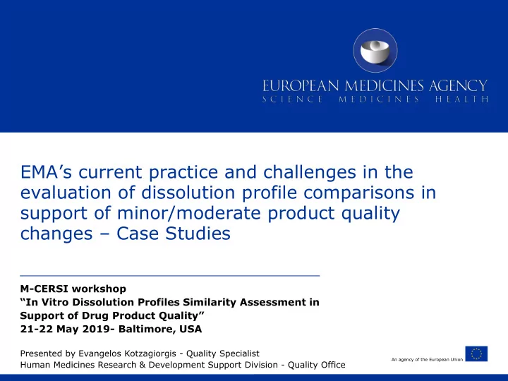 evaluation of dissolution profile comparisons in