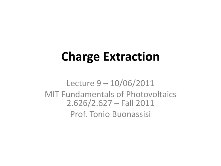 charge extraction