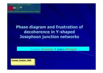 Phase diagram andfrustration of  decoherence inYshaped  Josephson junction networks