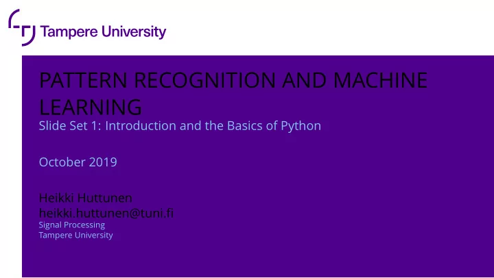 pattern recognition and machine learning