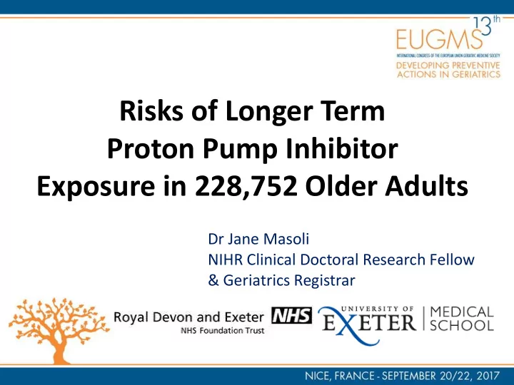 risks of longer term