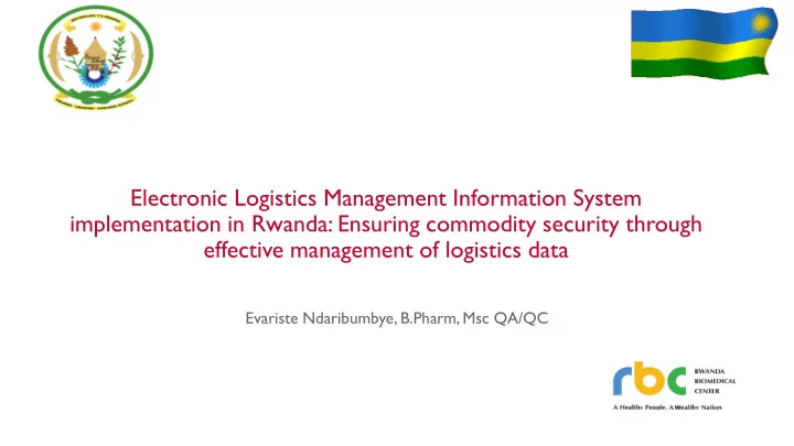 electronic logistics management information system