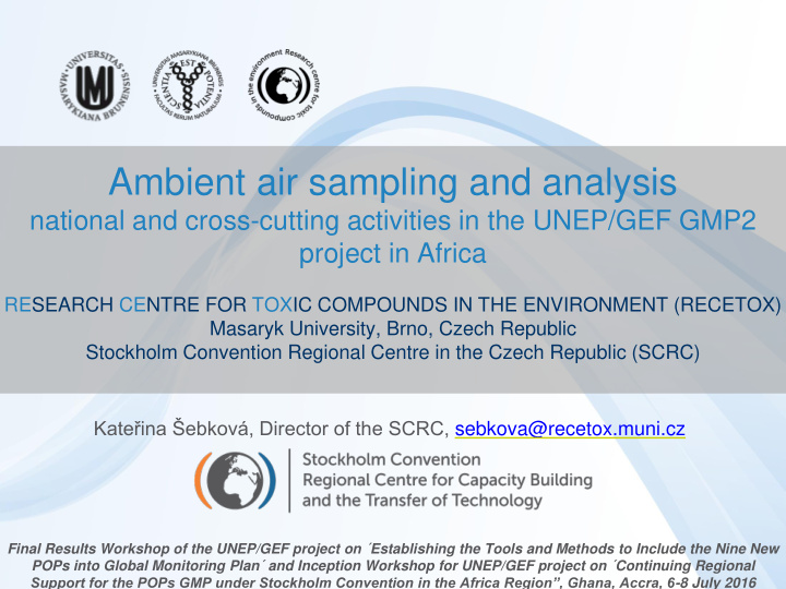 ambient air sampling and analysis