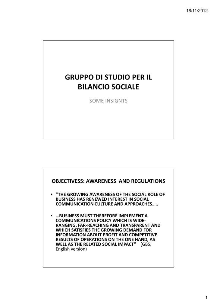 gruppo di studio per il bilancio sociale